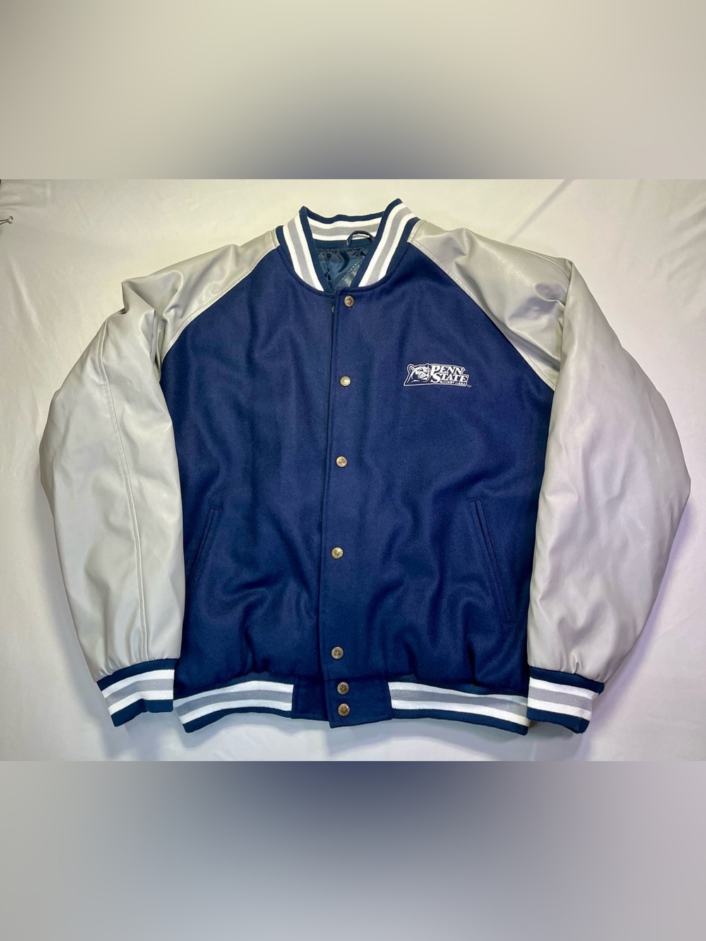 RARE Vintage Steve & Barry's Penn State Nittany Lions Bomber Varsity Jacket - L
